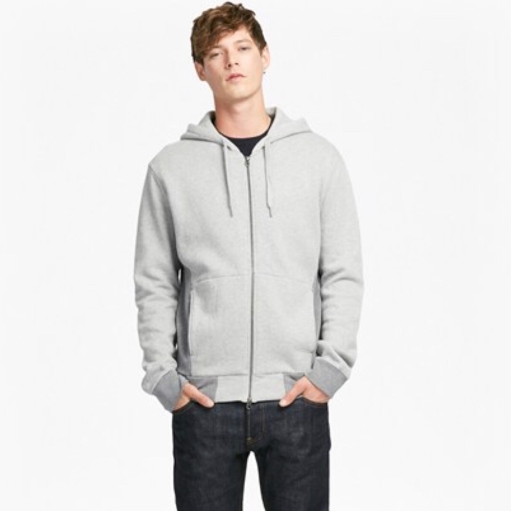 NWT MENS GRAY SWEAT ZIP UP WITH HOODY NEVER WORN